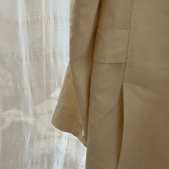 Linen jacket , cream colored, polyurethane coated, designed in France,  men’s m - Picture 11 of 11